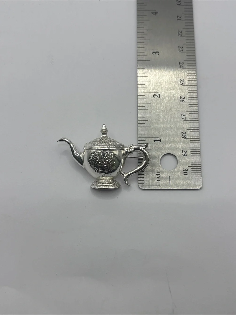 1928 Silver Teapot Brooch